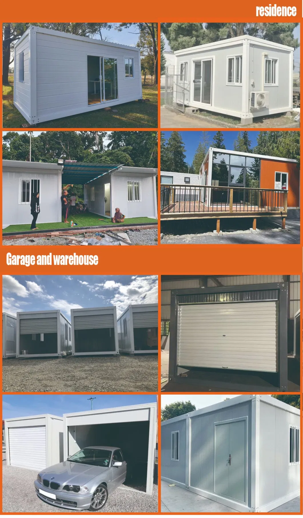 Prefabricated Modular Tiny Container House Homes Flat Pack Shipping Containers Office House Dormitory House Portable House Detachable Container House